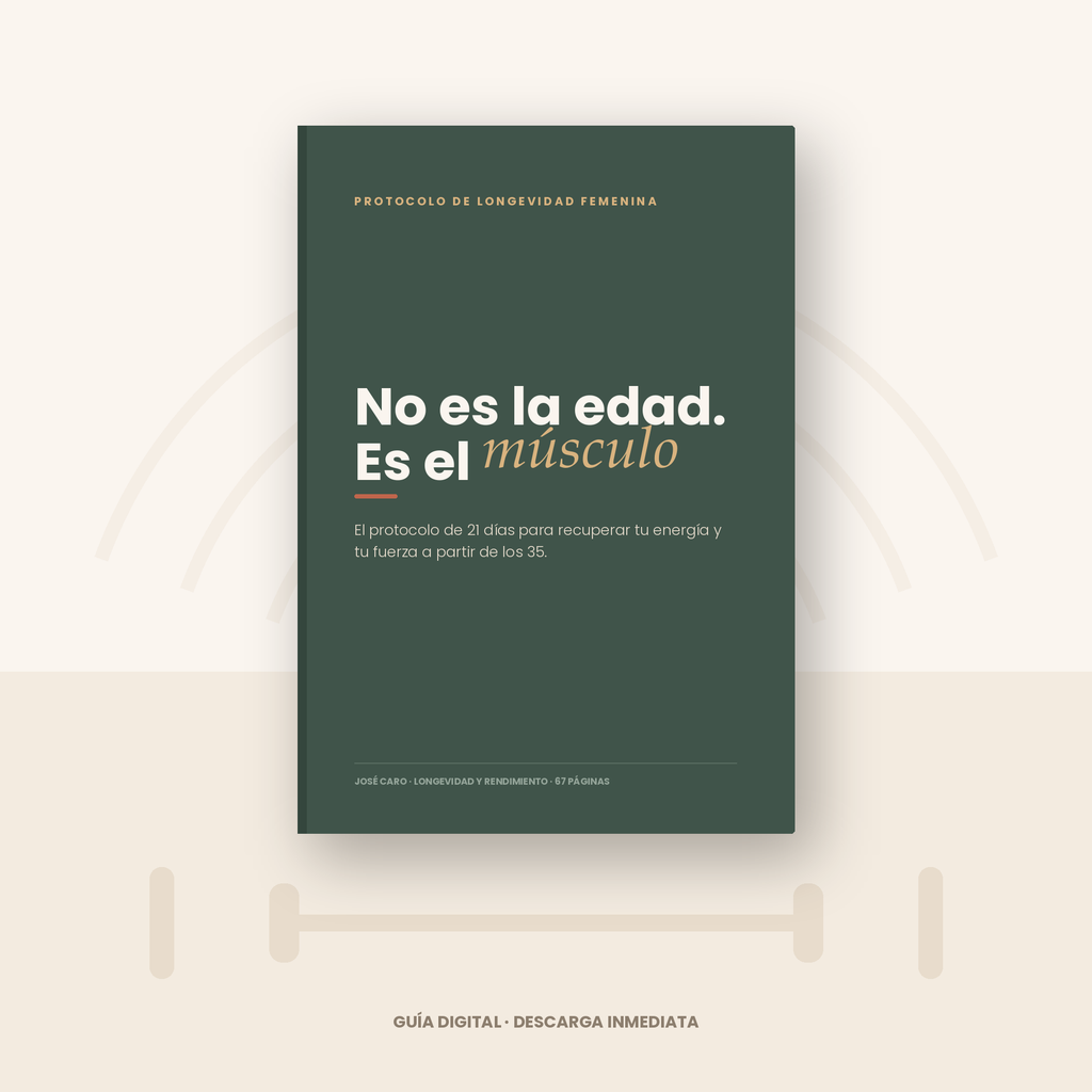 Portada de la guía No es la edad. Es el músculo, protocolo de 21 días para mujeres desde los 30